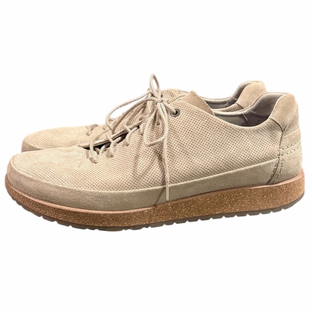 BIRKENSTOCK Honnef Low Light Suede Leather Shoe Sandcastle Mens Size 12 US 45 EU - Picture 5 of 8